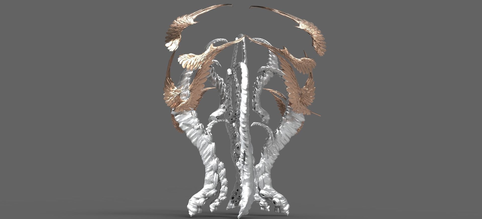 Dantes Spine Tower 3 Low-poly 3D model_1