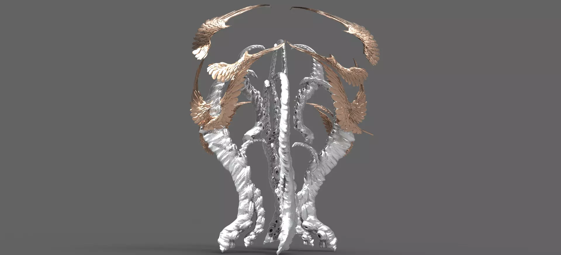 Dantes Spine Tower 3 Low-poly 3D model_0