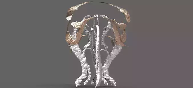 Dantes Spine Tower 3 Low-poly 3D model