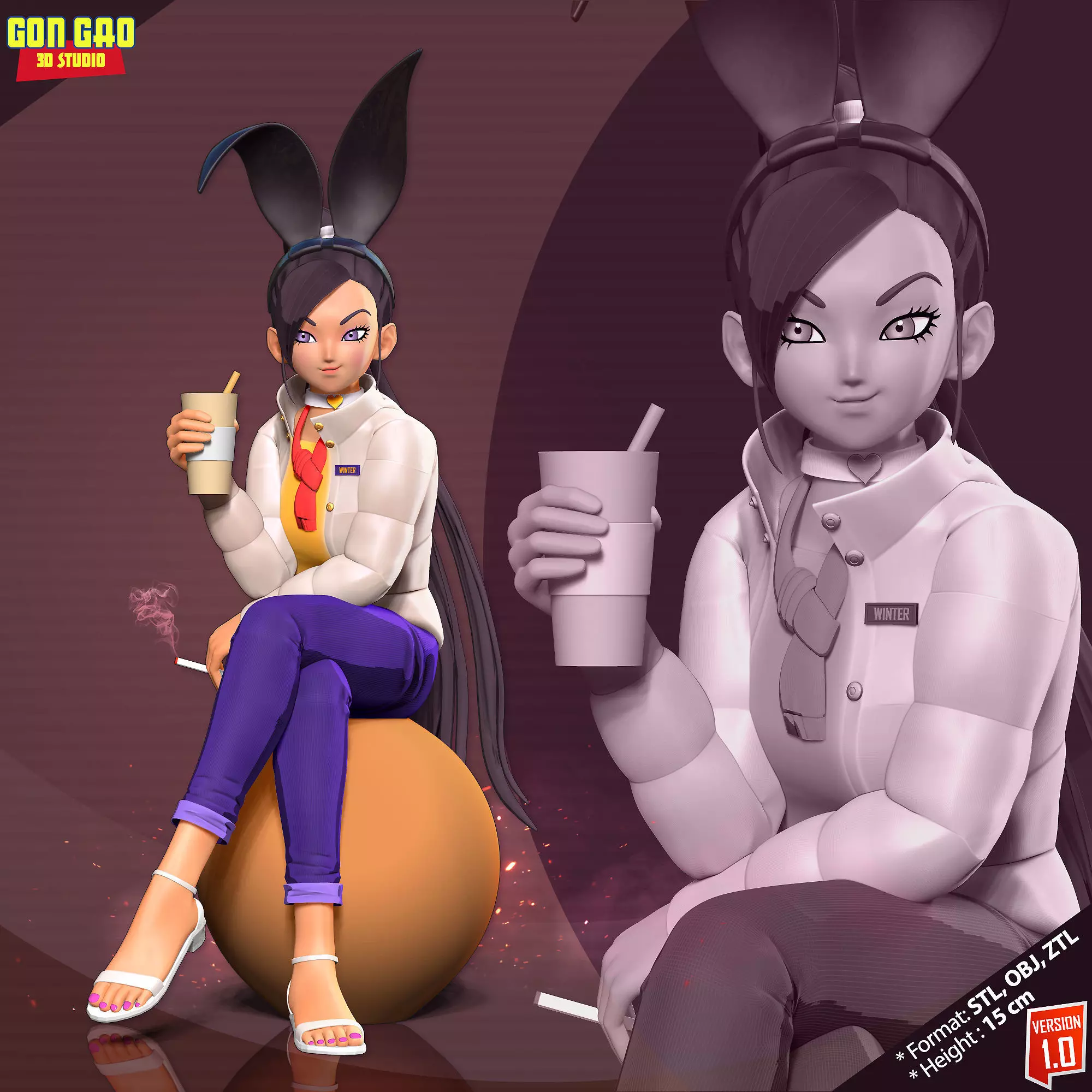 Winter Girl 3D print model