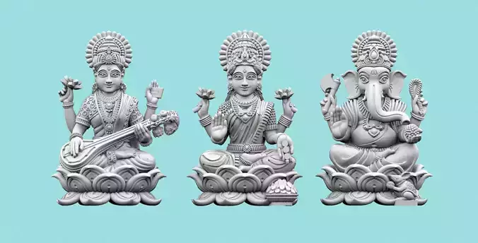 LaxmiJi SarswatiJi  GaneshJi