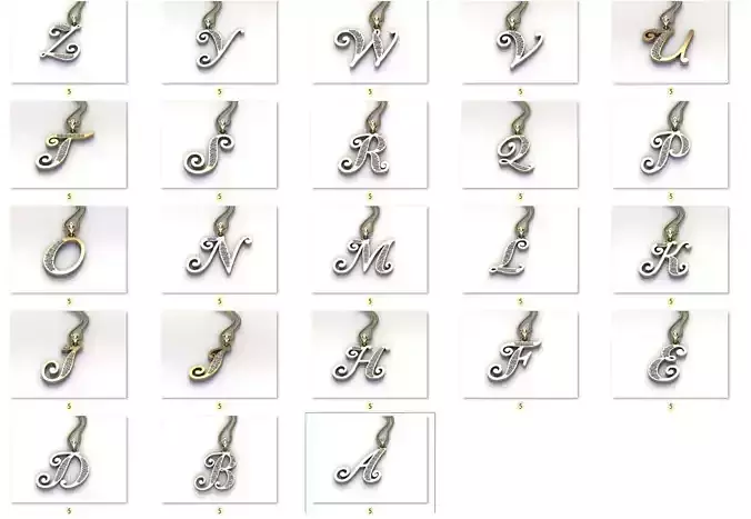 Alphabet Letter English Language Pendant Font Version 1 Album