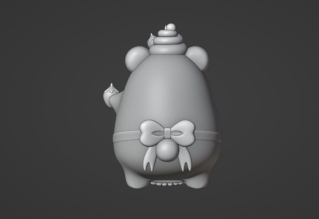 chef bear 3D print model_4
