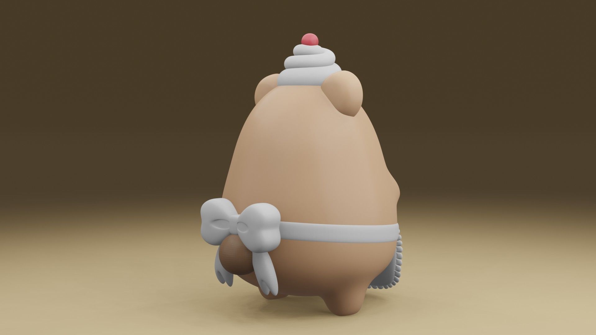 chef bear 3D print model_10