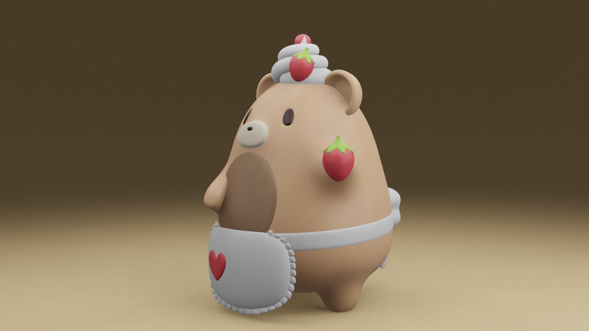 chef bear 3D print model_14