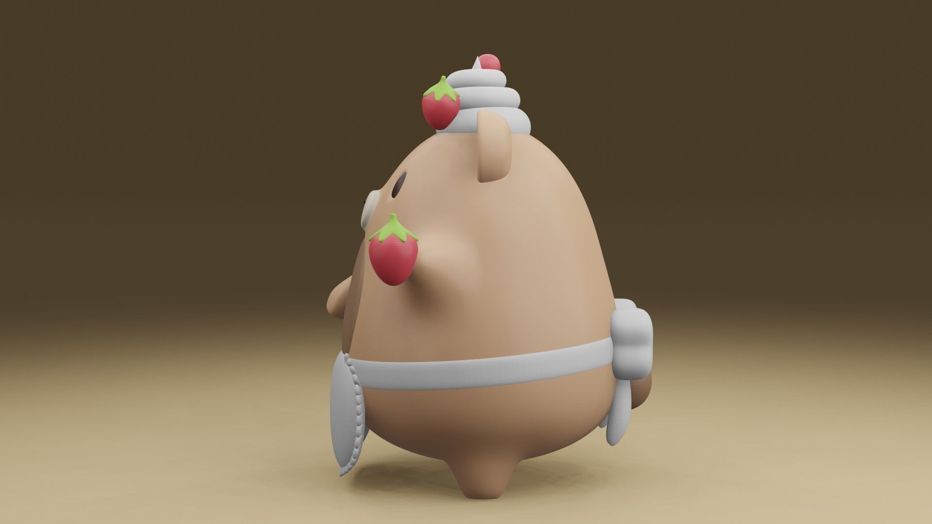 chef bear 3D print model_13