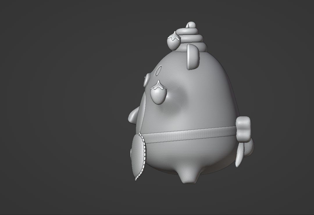 chef bear 3D print model_5