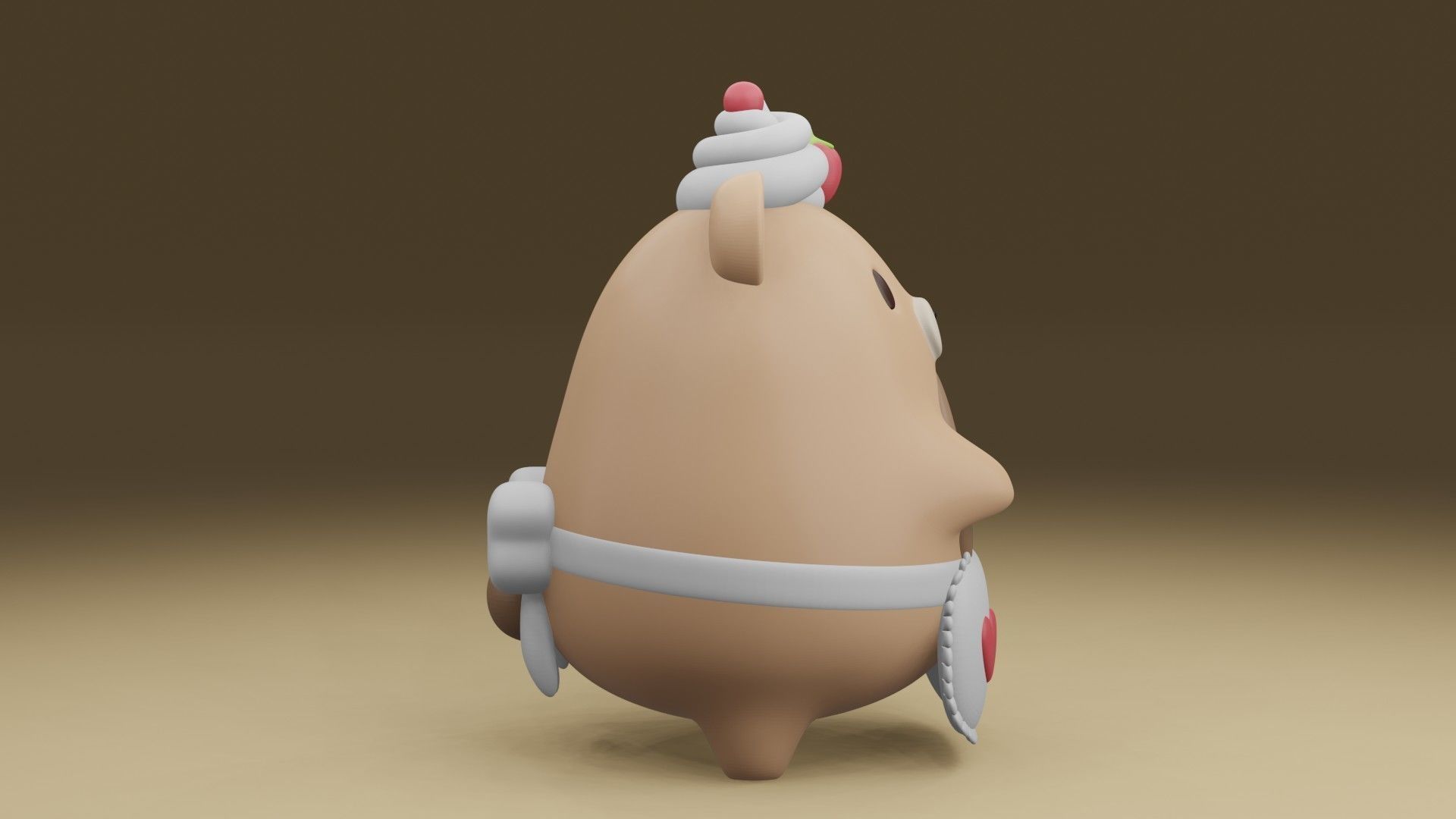 chef bear 3D print model_9