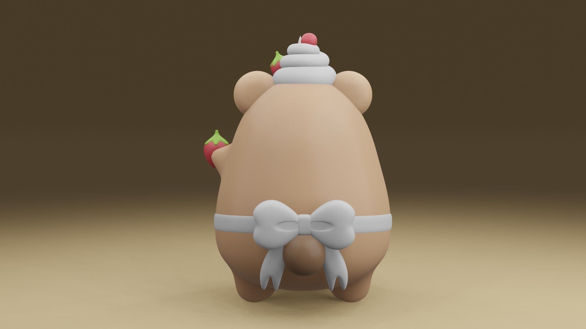 chef bear 3D print model_11