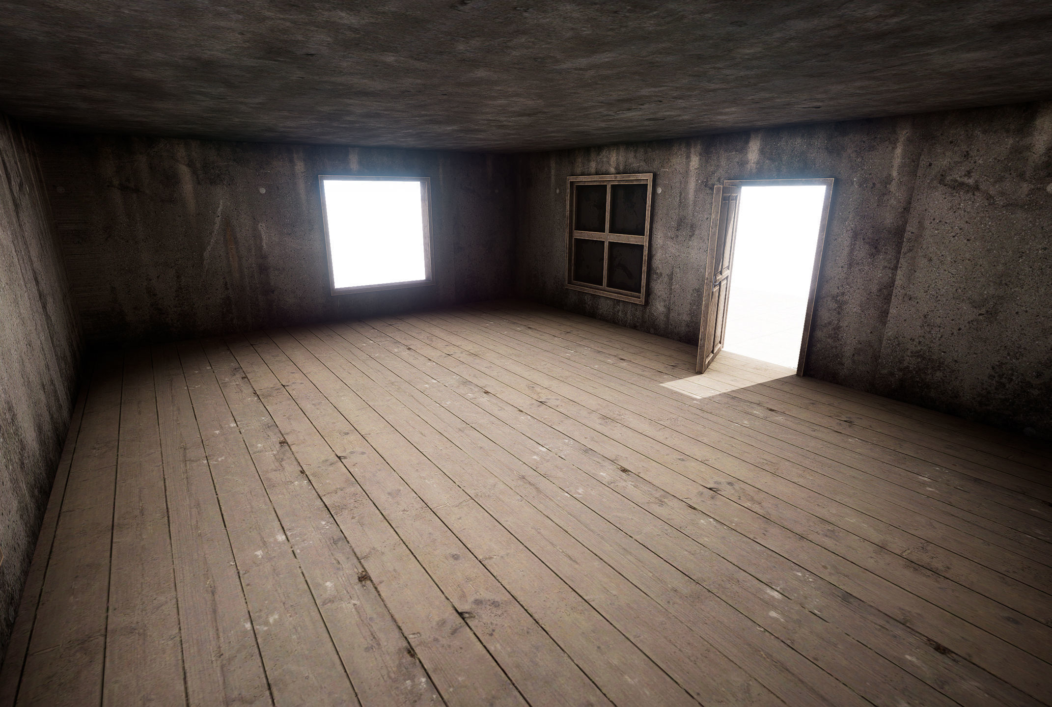 Old Building game ready  Low-poly 3D model_3