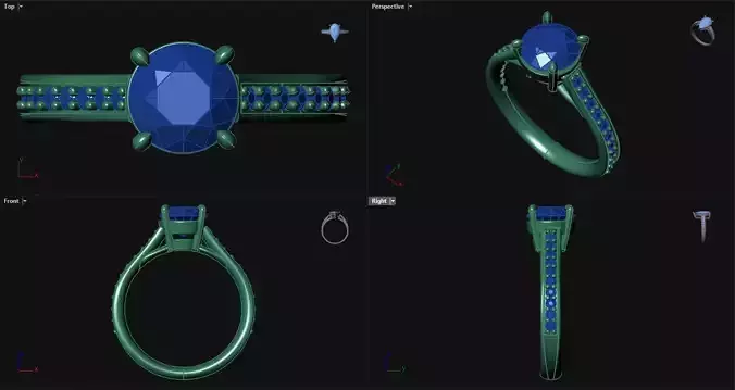 Engagement Ring with sidestones 