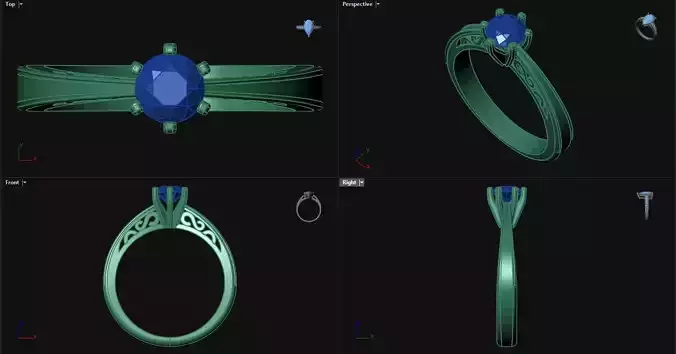 6 Prong Engagement Ring 