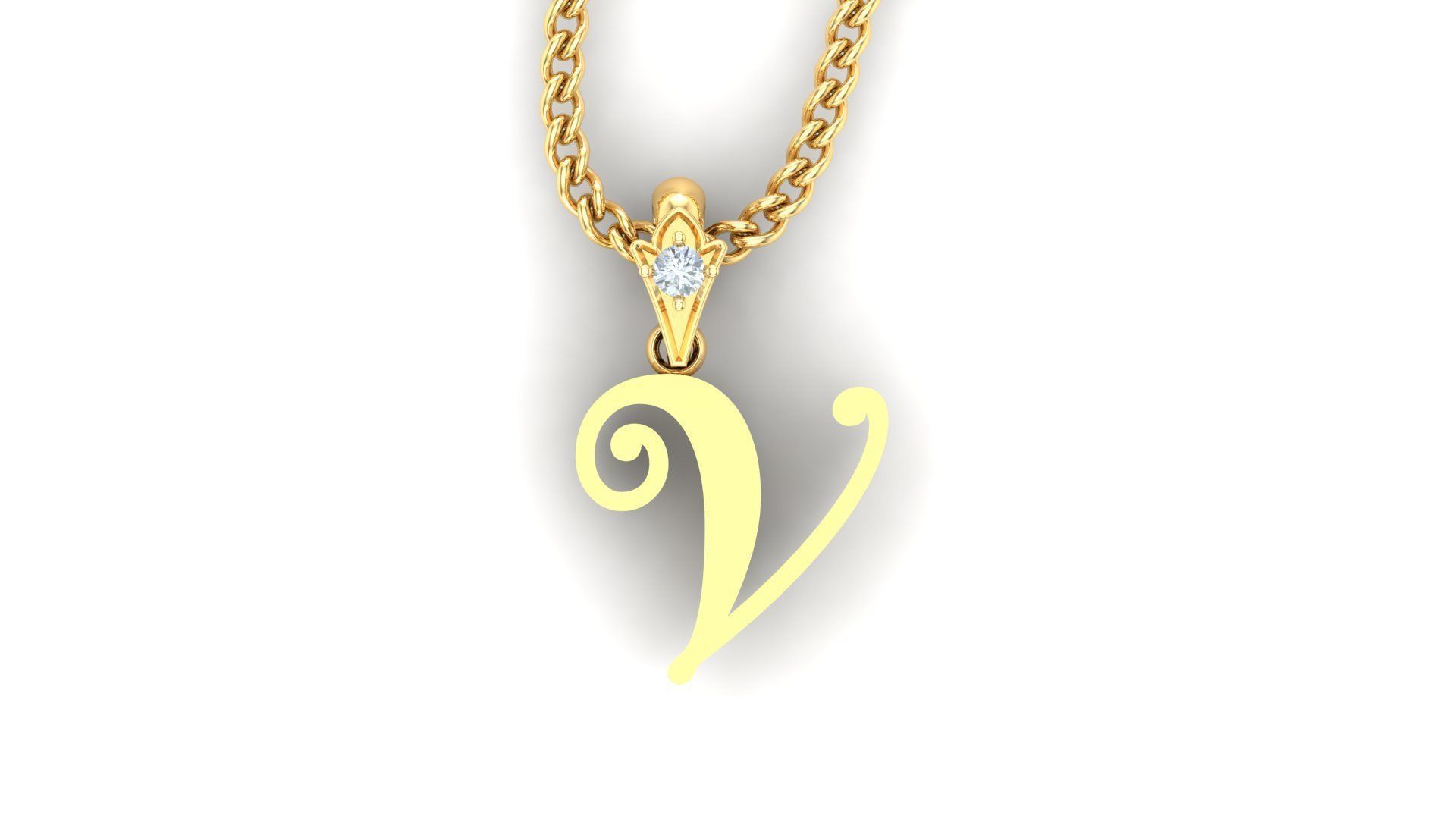 Alphabet English Letter Pendant Version 3 Album 3D model 3D printable ...