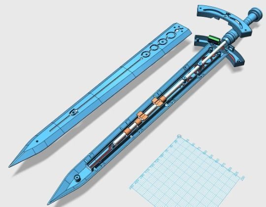 Sword of SABER ALTER BLADE  cosplay  3D print model_3
