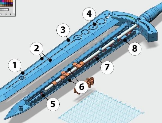 Sword of SABER ALTER BLADE  cosplay  3D print model_2