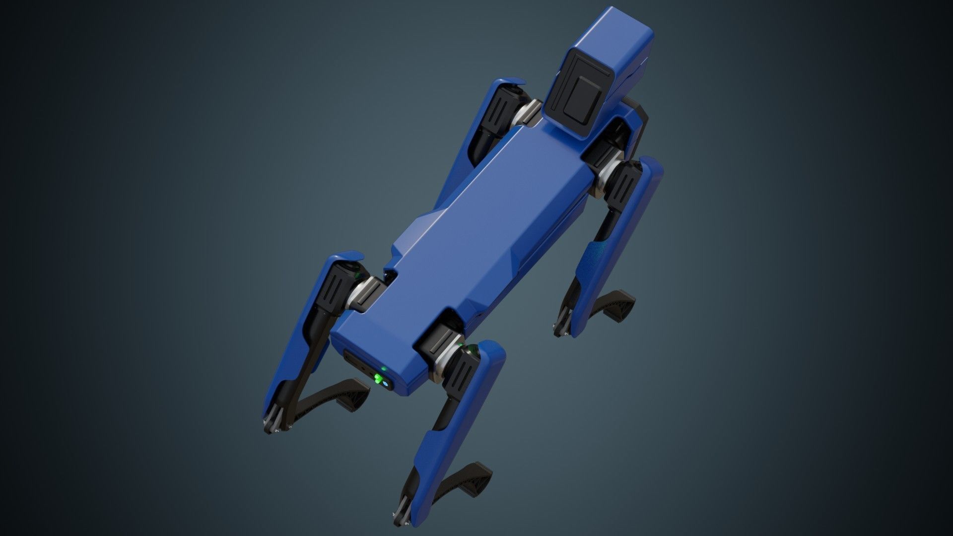 Robot Dog 1A Low-poly 3D model_5