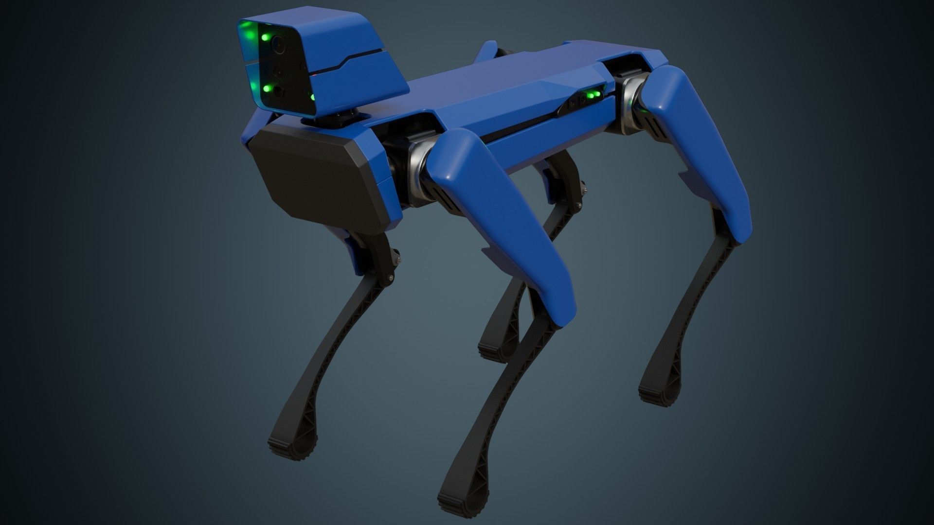 Robot Dog 1A Low-poly 3D model_3