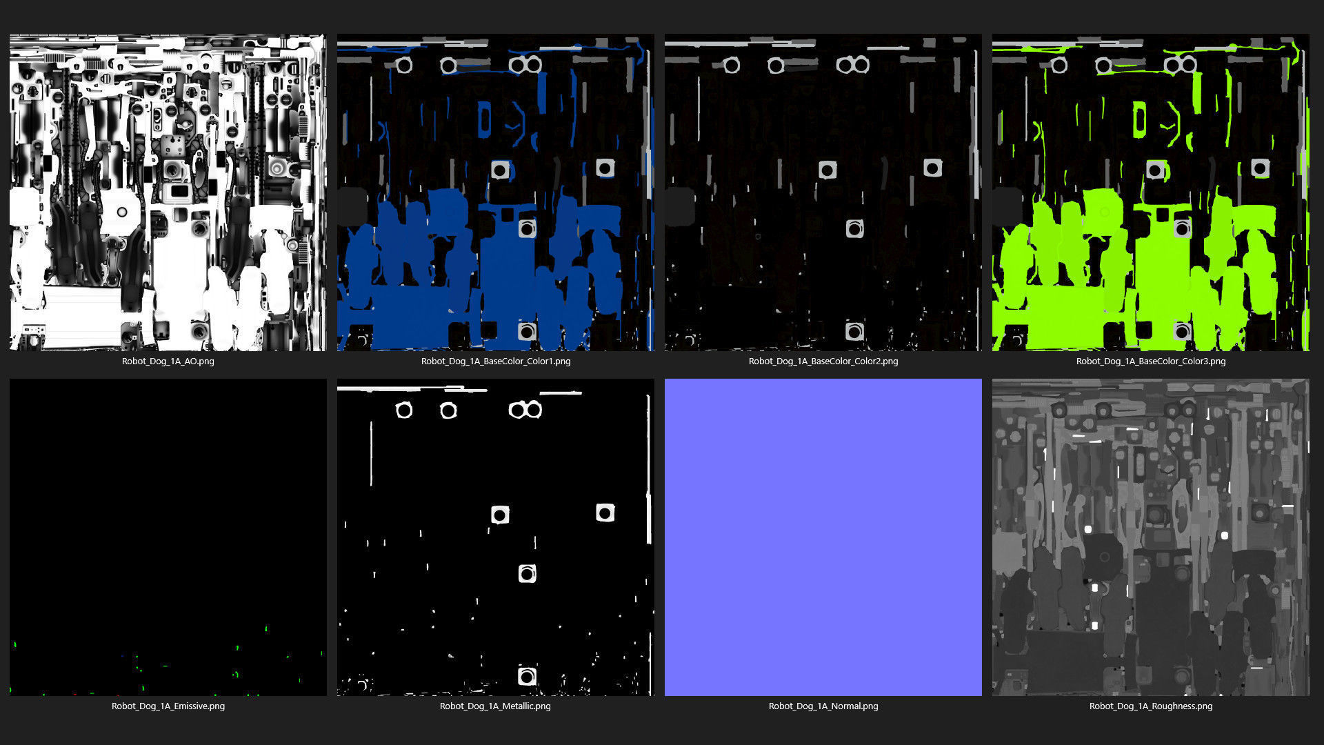 Robot Dog 1A Low-poly 3D model_12