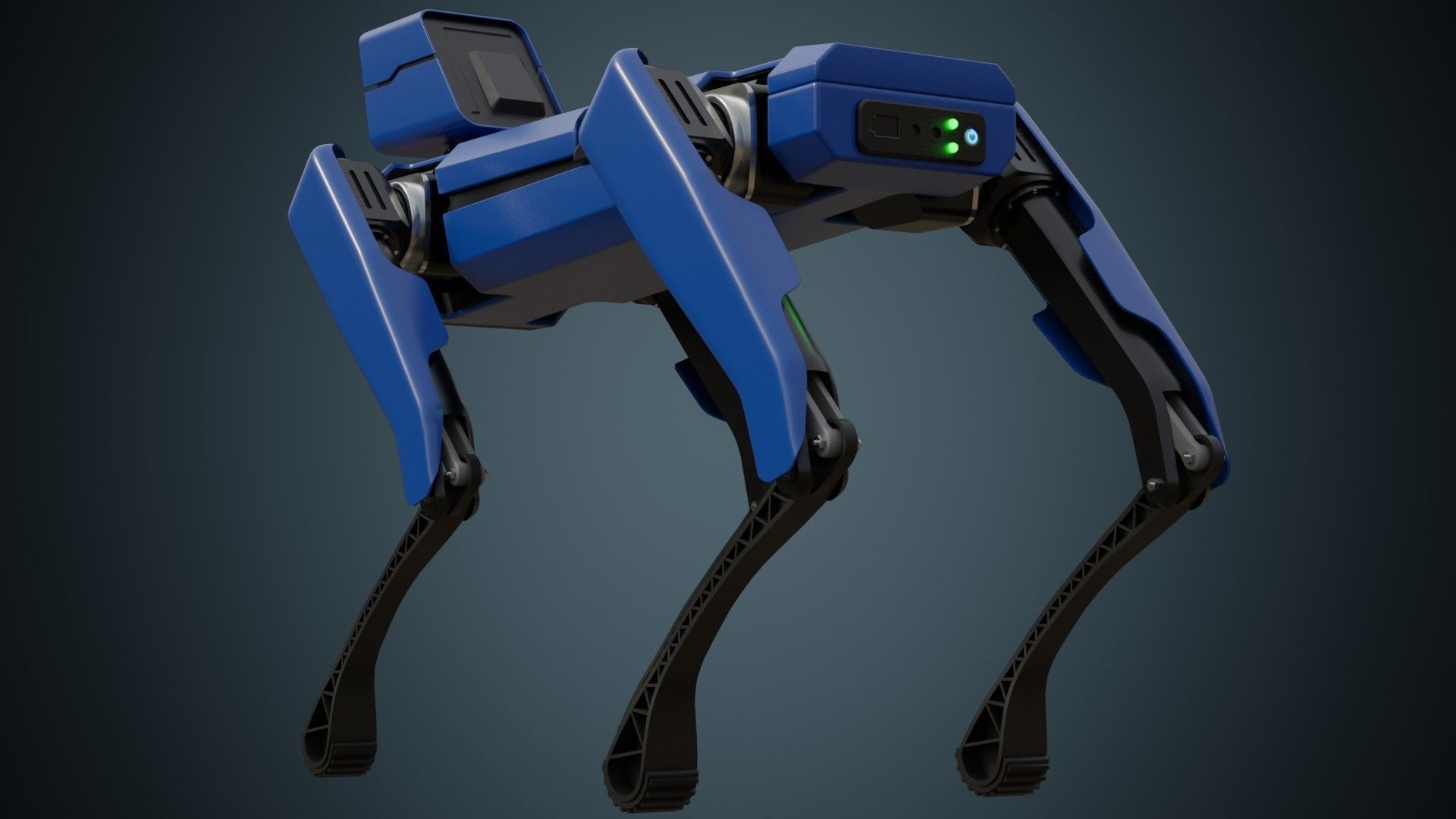 Robot Dog 1A Low-poly 3D model_6