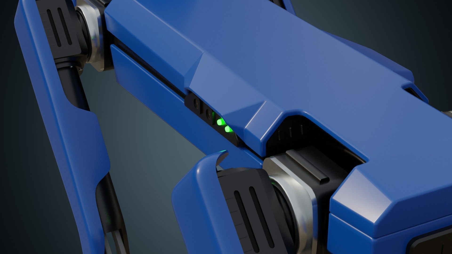 Robot Dog 1A Low-poly 3D model_8