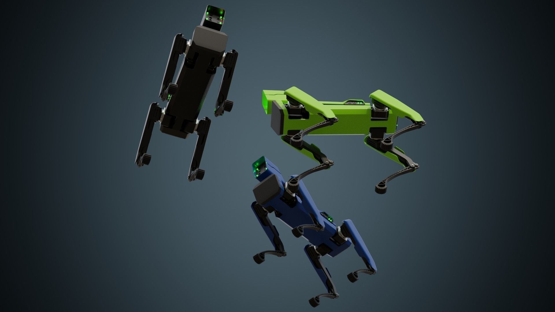 Robot Dog 1A Low-poly 3D model_2