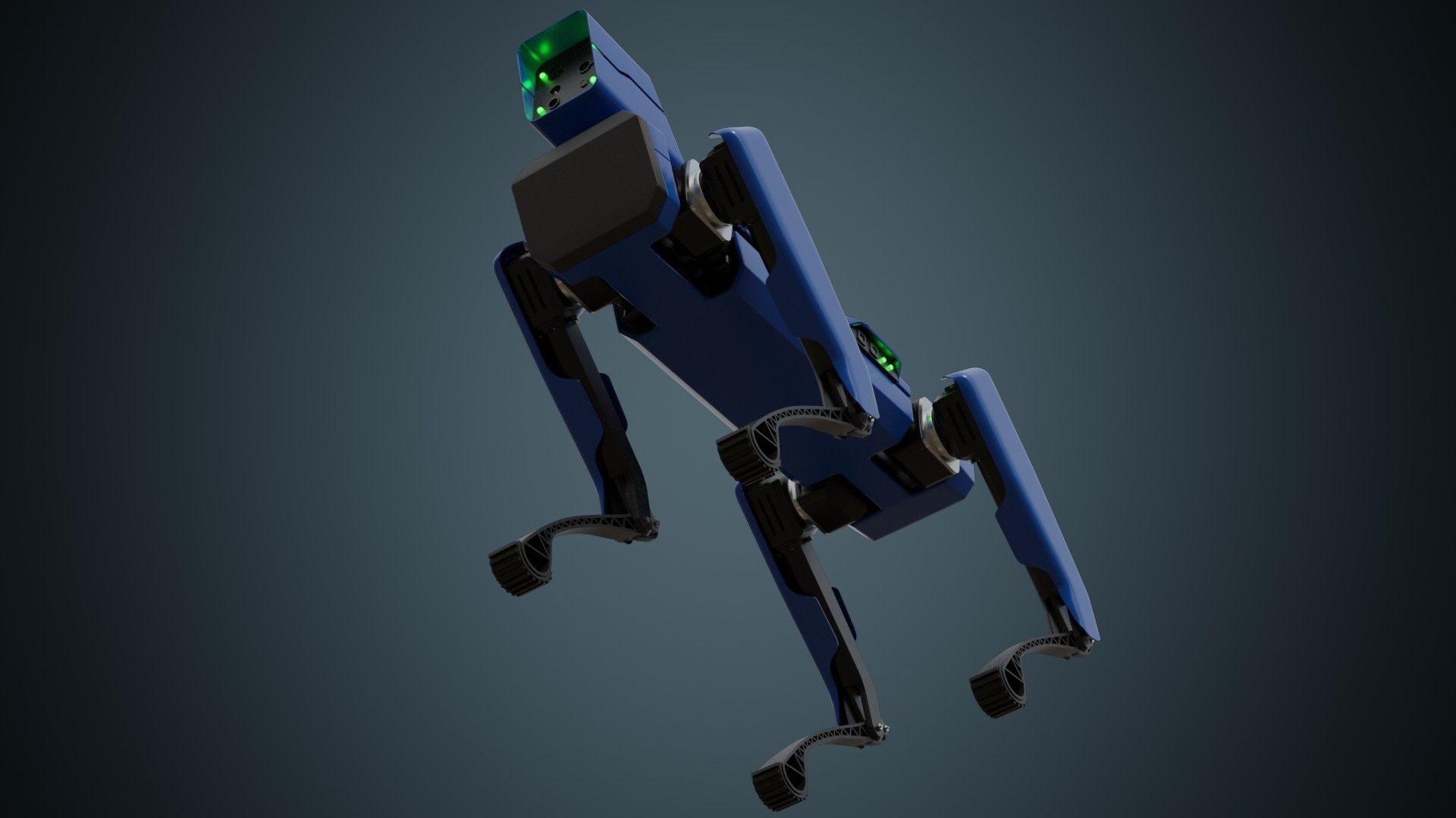 Robot Dog 1A Low-poly 3D model_7