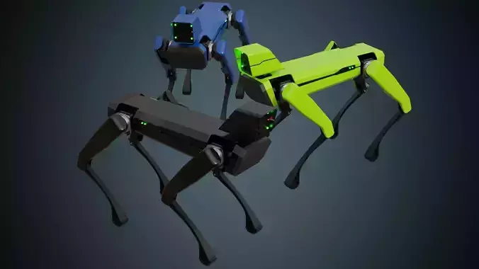 Robot Dog 1A Low-poly 3D model