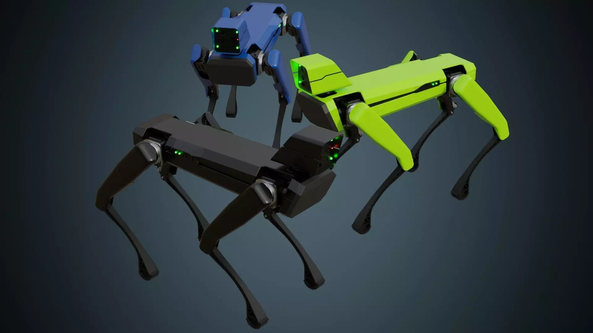Robot Dog 1A Low-poly 3D model_0
