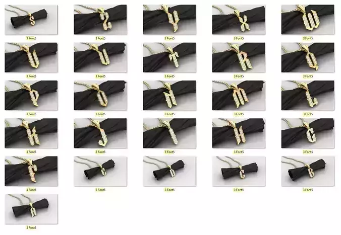 Alphabet Pendant Version 5 Letter English Album