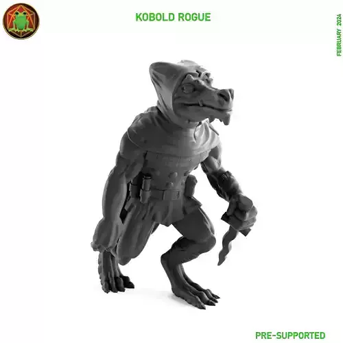 Kobold Rogue 1 - STL - RPG MINIATURE 3D print model