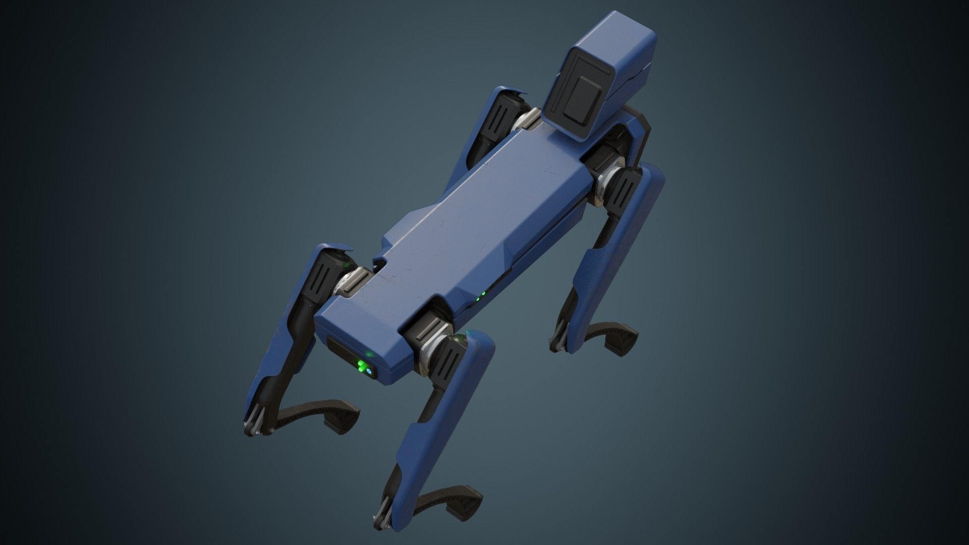Robot Dog 1B Low-poly 3D model_5