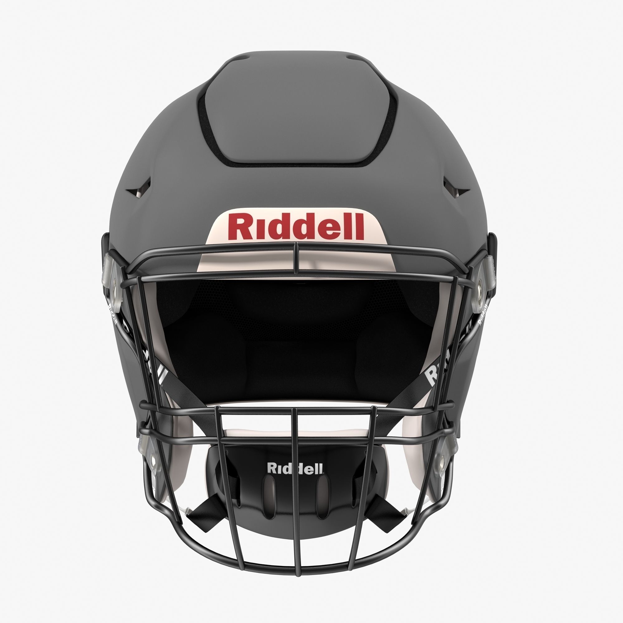 Riddel Speedflex Helmet Gray Matte Low-poly 3D model_3
