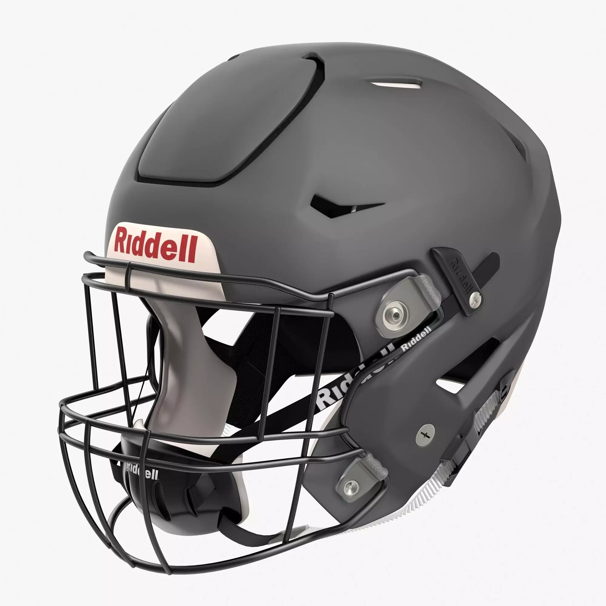 Riddel Speedflex Helmet Gray Matte Low-poly 3D model_0