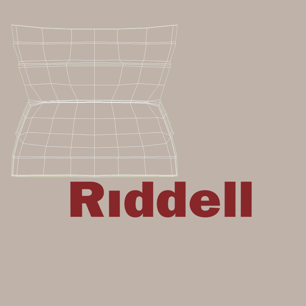 Riddel Speedflex Helmet Gray Matte Low-poly 3D model_31