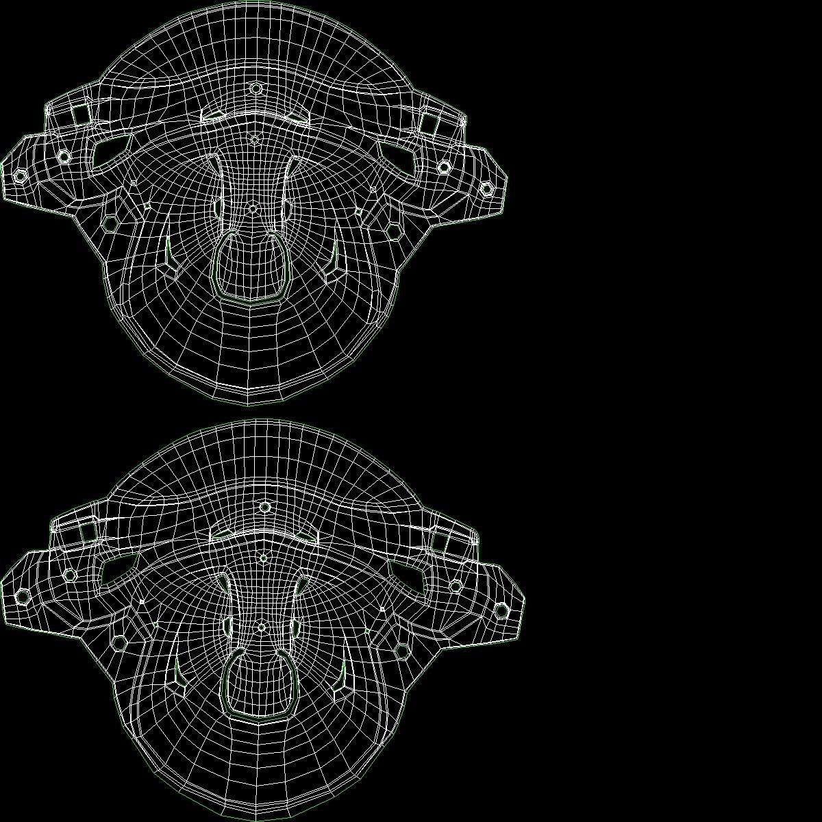 Riddel Speedflex Helmet Gray Matte Low-poly 3D model_30