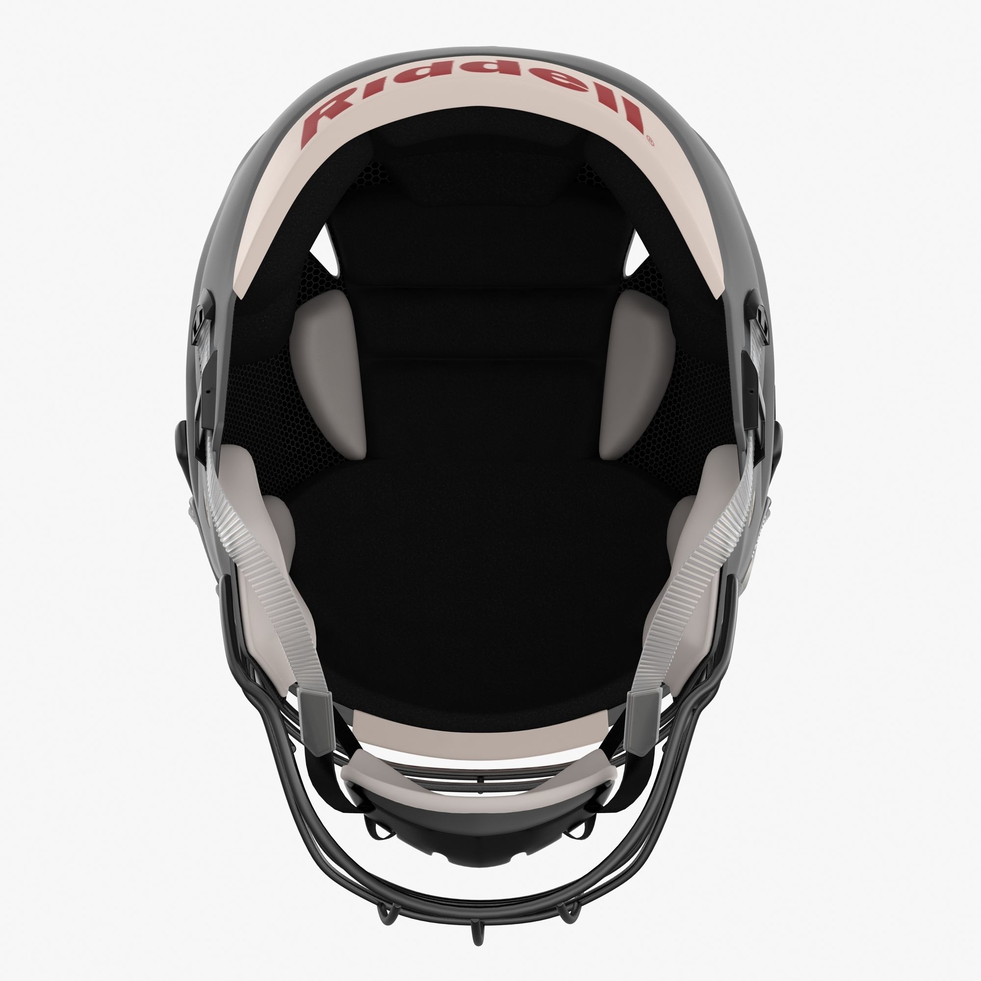 Riddel Speedflex Helmet Gray Matte Low-poly 3D model_24