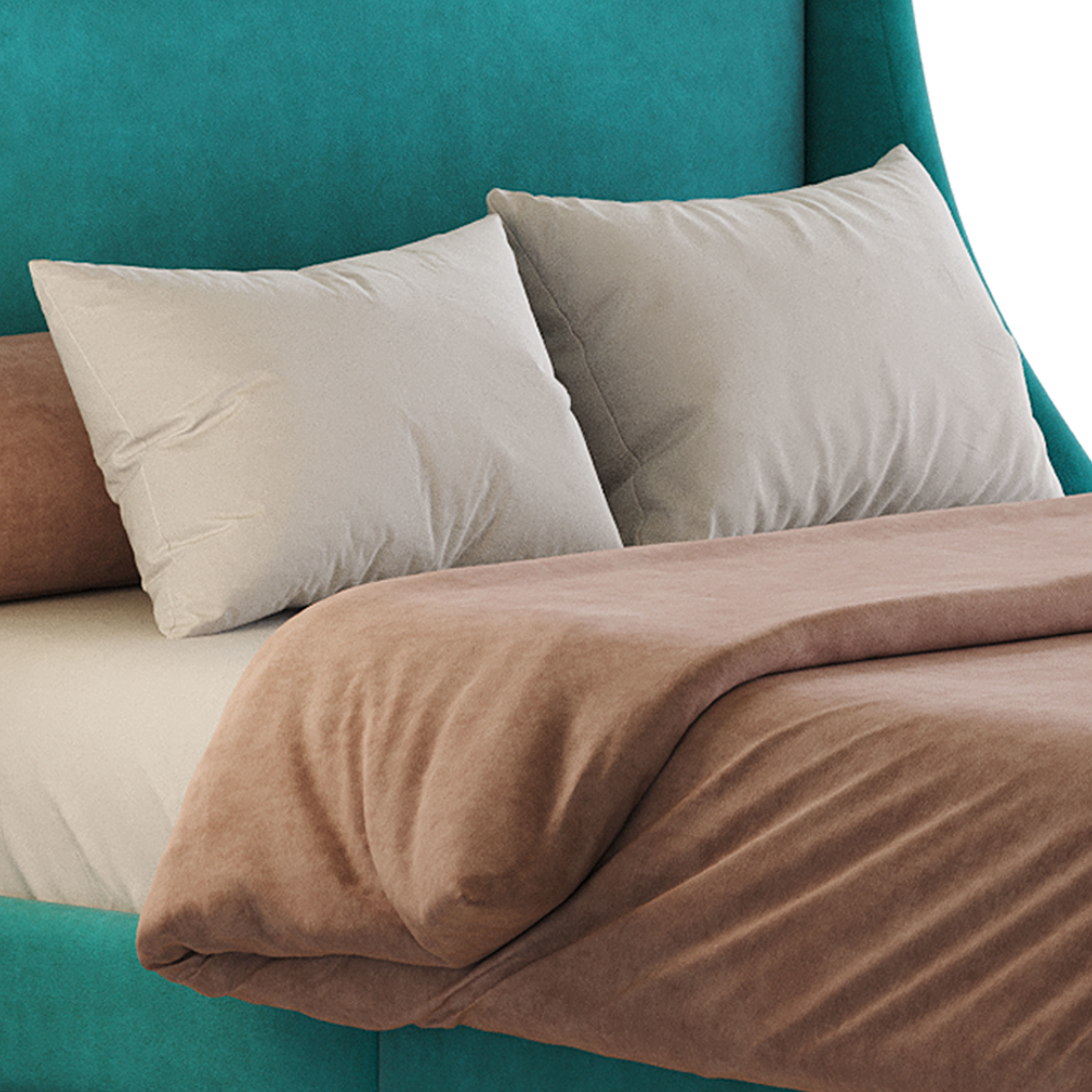 Amolife Upholstered Bed 3D model_10