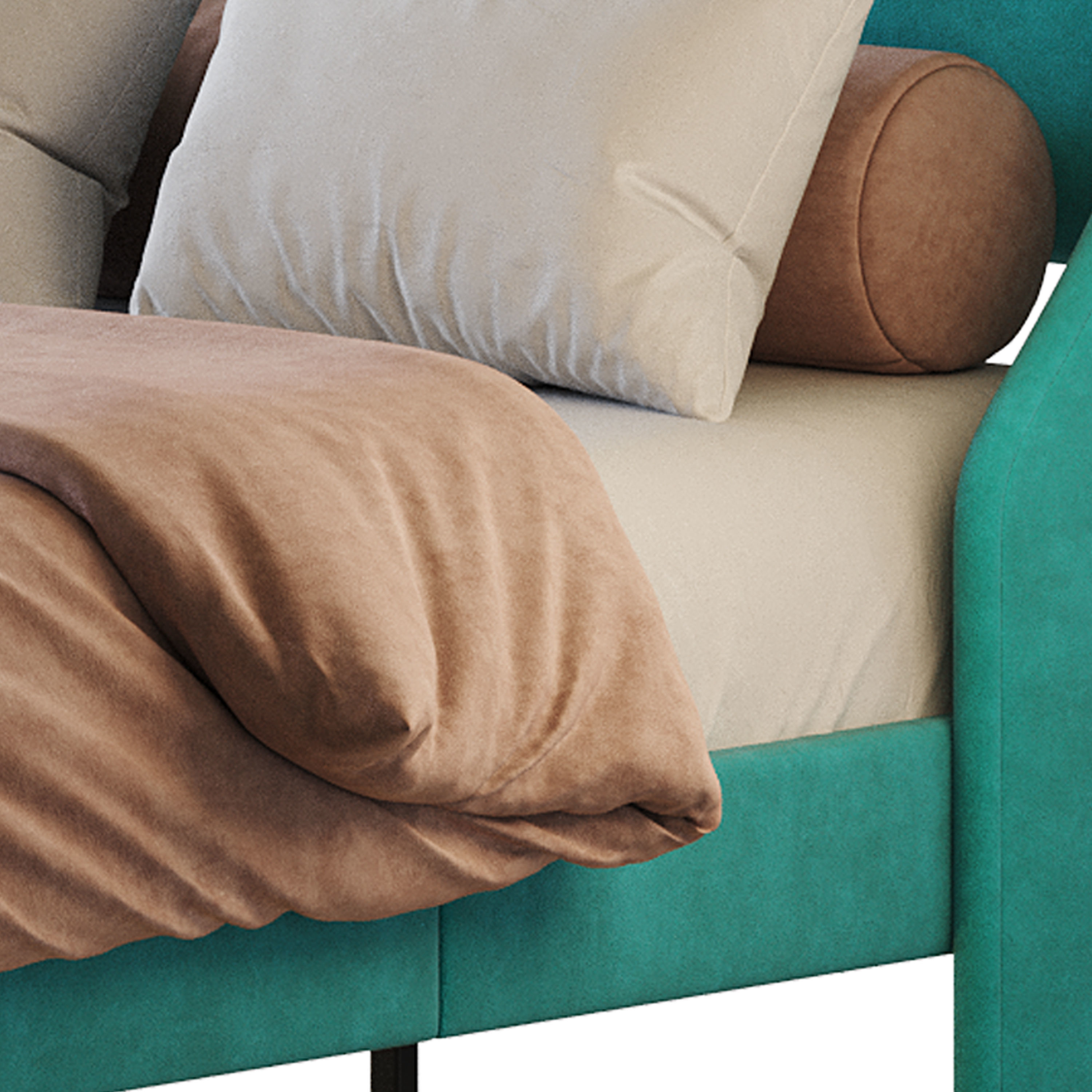 Amolife Upholstered Bed 3D model_6