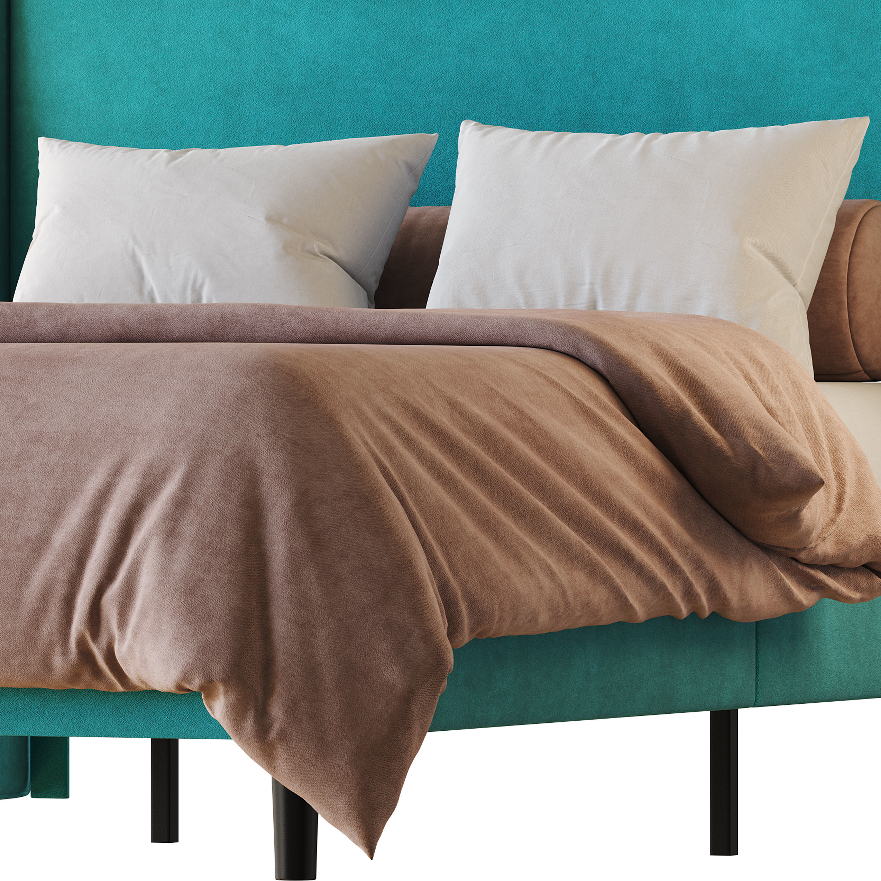 Amolife Upholstered Bed 3D model_15