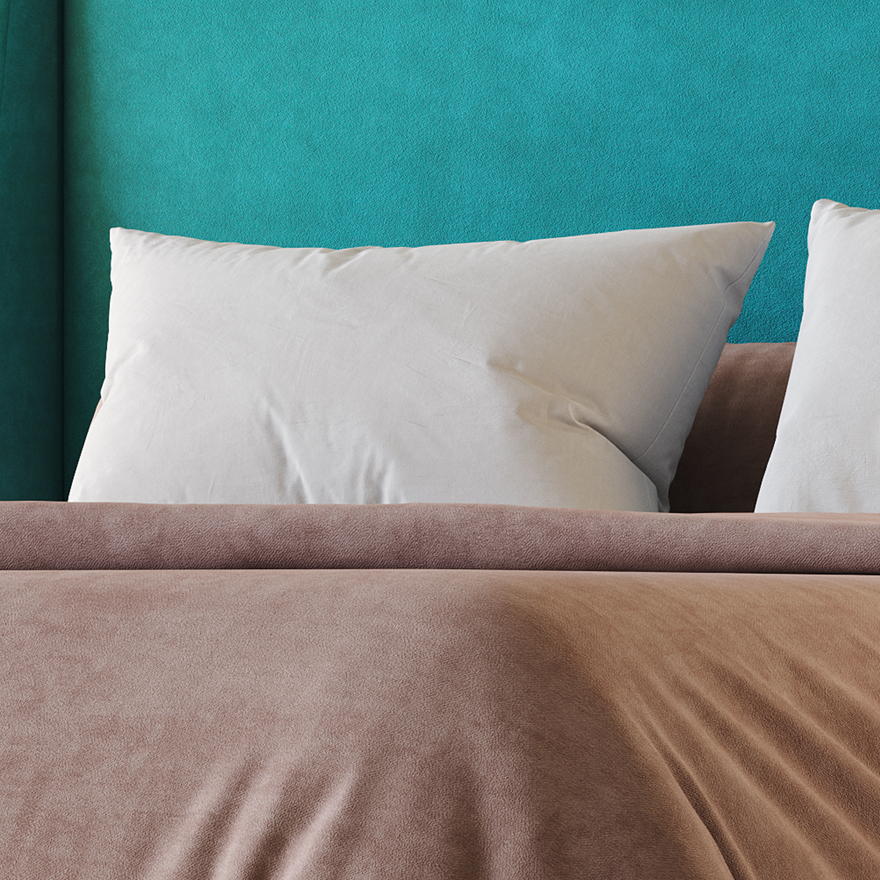 Amolife Upholstered Bed 3D model_1