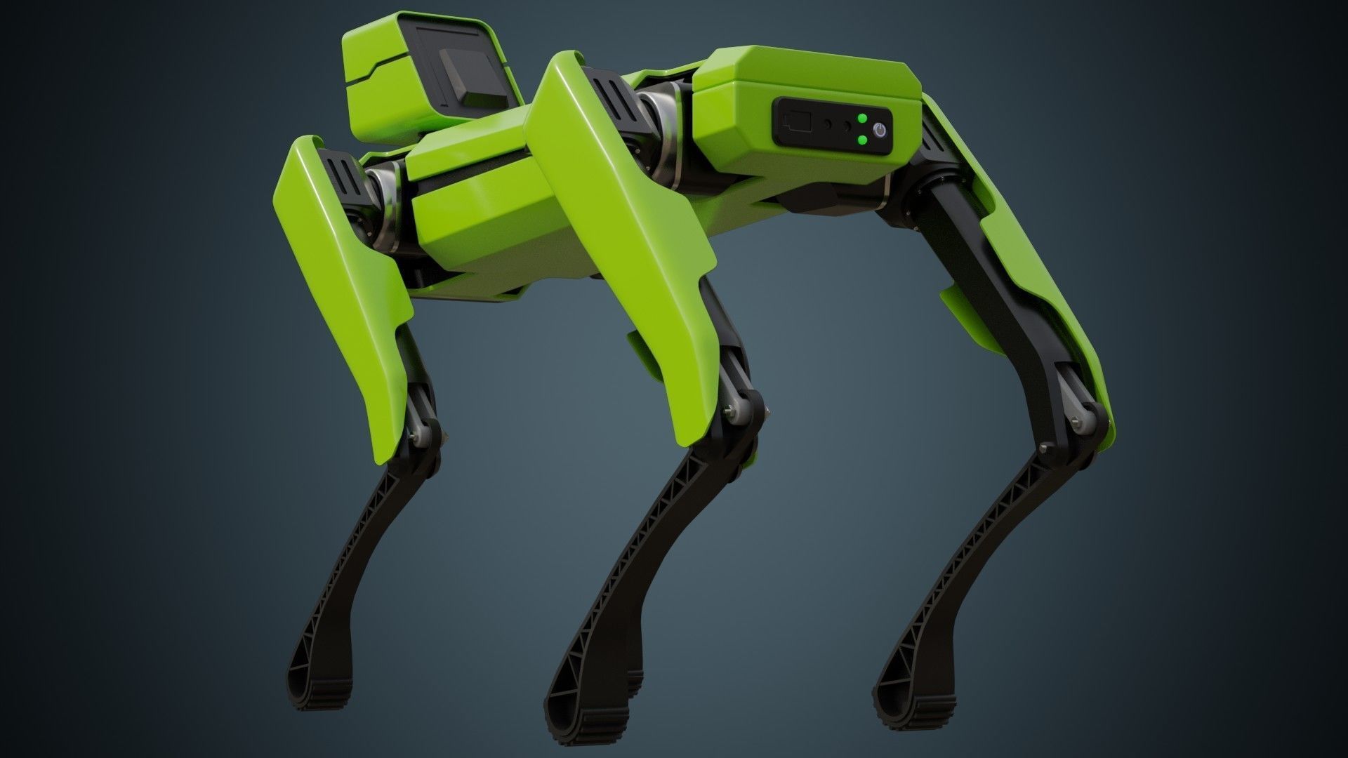 Robot Dog 1 Basic Low-poly 3D model_3