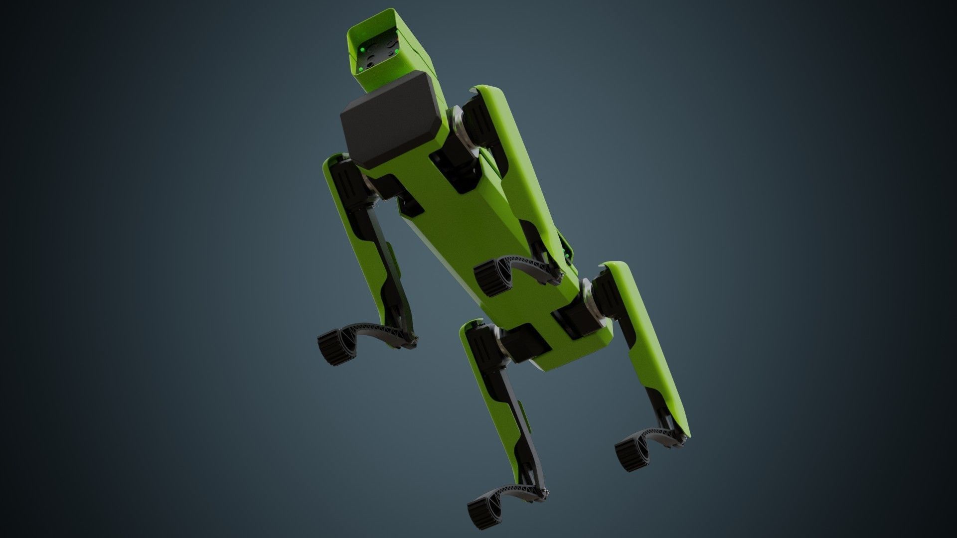 Robot Dog 1 Basic Low-poly 3D model_4