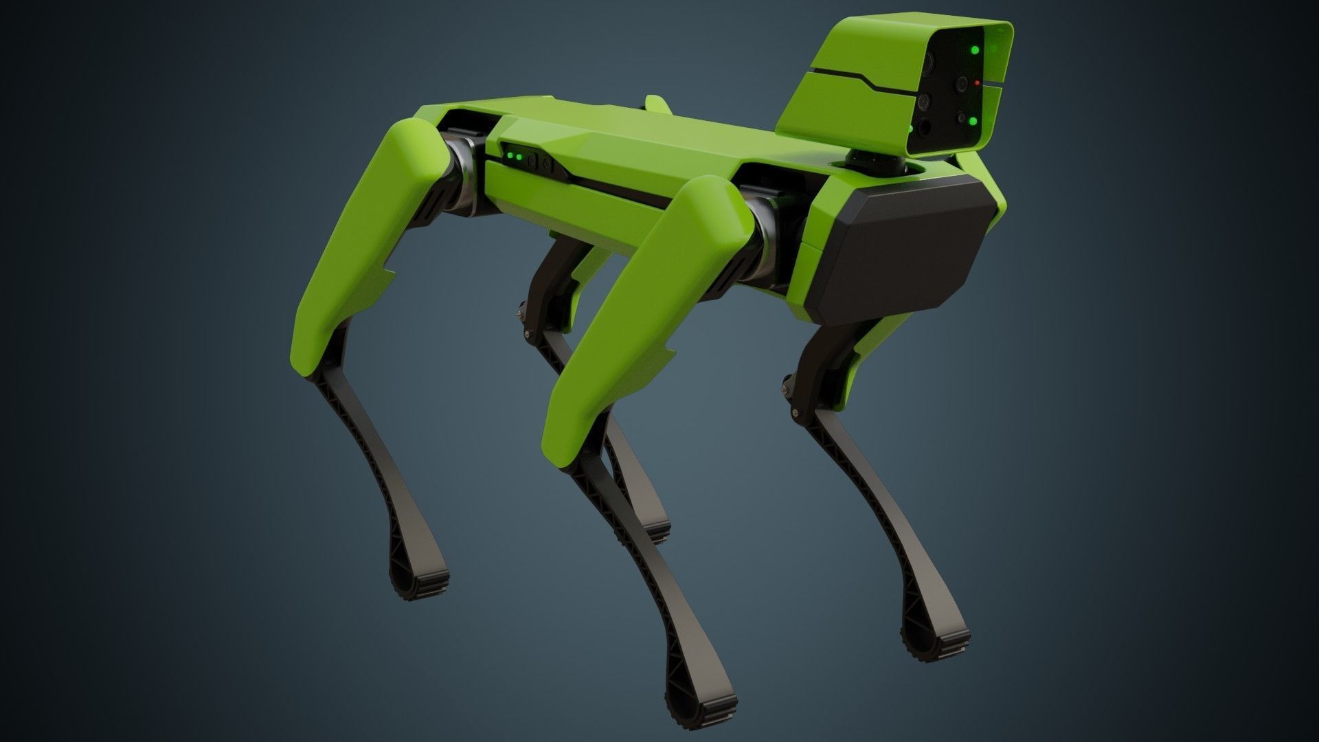 Robot Dog 1 Basic Low-poly 3D model_1