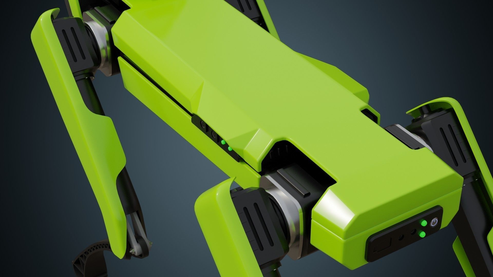 Robot Dog 1 Basic Low-poly 3D model_5