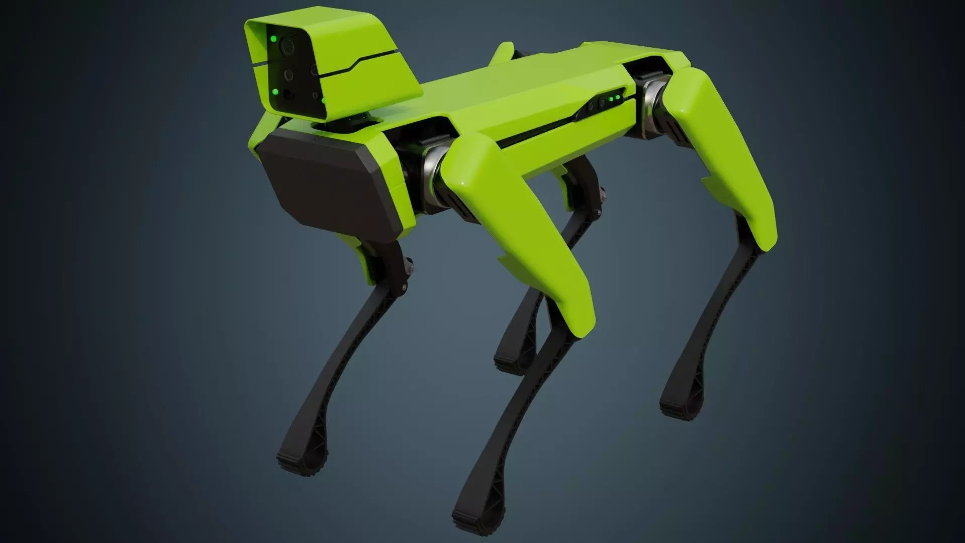 Robot Dog 1 Basic Low-poly 3D model_0