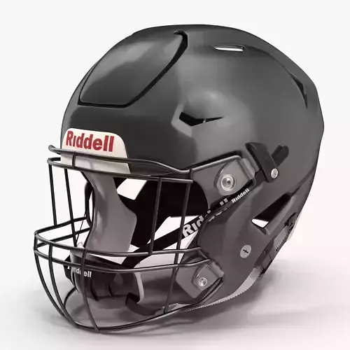 Riddel Speedflex Helmet Black Low-poly 3D model
