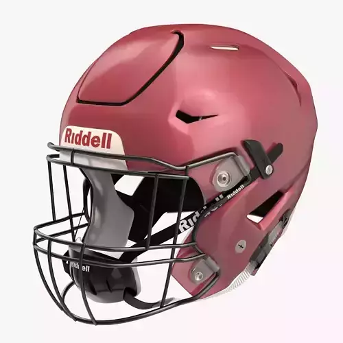 Riddel Speedflex Helmet Red Low-poly 3D model