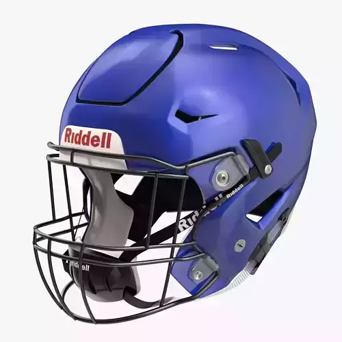 Riddel Speedflex Helmet Blue Low-poly 3D model