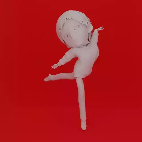 CARTOON CHARACTER BOY BALLET POSE