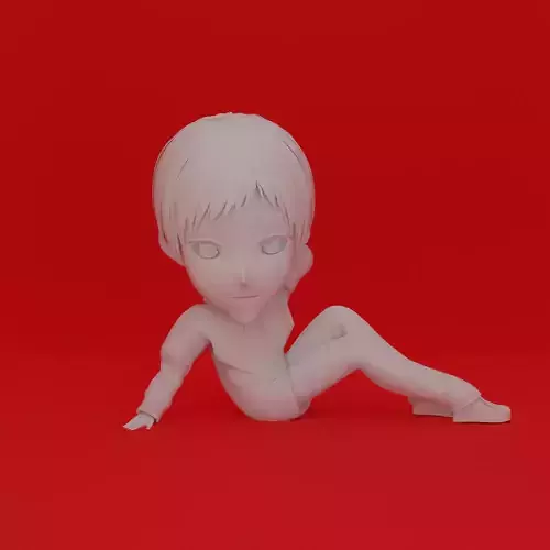 Cartoon Character Boy Sit Pose